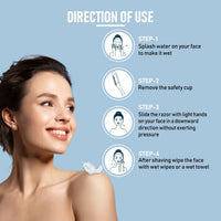 Gynocup Glossy Face Razor for Women Pack of 3