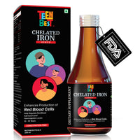 HealthBest Teens Chelated Iron Liquid Supplement with Zinc & Folic Acid - Boosts Hemoglobin & Reduces Fatigue, 200 ml - 2