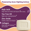 Healthbest Teens Anti-Acne Soap for Oily & Acne-Prone Skin, Deep Cleansing Formula with Kojic Acid & Tea Tree Oil (13–19 Years) (3 x 75g) 225gm - 5
