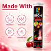 Healthbest Teens Chelated Iron Fizz+ Effervescent Tablets 20 Berry Blast Flavour, No Metallic Taste Gentle on Stomach Vitamin C & Folic Acid 30gm - 5