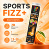 Healthbest Teens Sports Fizz+ Electrolyte Effervescent Tablets with Vitamin C & B12 | Supports Hydration, Energy, Immunity & Focus, No Metallic - 20 Orange Rush Tablets 50gm - 5