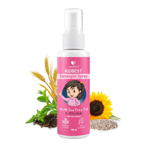 HealthBest Detangler Spray for Kids with Tea Tree Oil 100ml