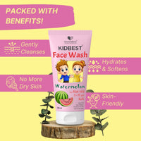 HealthBest Kids Face Wash with Aloe Vera Natural Non-Toxic Watermelon 100ml