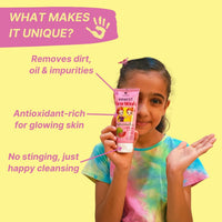 HealthBest Kids Face Wash with Aloe Vera Natural Non-Toxic Watermelon 100ml