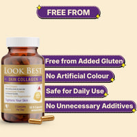 Healthbest Skin Collagen Supplement for Women & Men - 60 Capsules