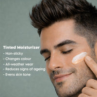 Hues for Him Menâ€™s Color Changing Moisturizer 30g | Hyaluronic Acid & Glycerine | Hydrating Anti-Ageing Face Cream for Men