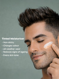 Hues for Him Men’s Color Changing Moisturizer 30g | Hyaluronic Acid & Glycerine | Hydrating Anti-Ageing Face Cream for Men