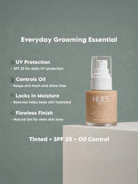 Hues for Him Foundation Fresh Canvas 20ml | Full Coverage Lightweight | Oil Control Hydrating Foundation for Men | Natural Finish