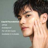 Hues for Him Foundation Natural Glow 20ml | Full Coverage Lightweight | Oil Control Hydrating Foundation for Men | Natural Finish