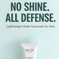 Hues For Him SunSkip Sunscreen SPF 50 PA++++ With Vitamin C, Niacinamide & Hyaluronic Acid for Men