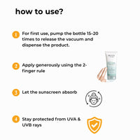 Hues For Him SunSkip Sunscreen SPF 50 PA++++ With Vitamin C, Niacinamide & Hyaluronic Acid for Men