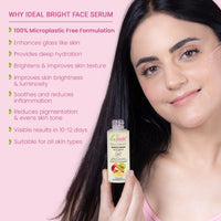 La Pink Ideal Bright Face Serum with White Haldi & Sea Lettuce flakes for Brightened Glass Skin Pack of 2
