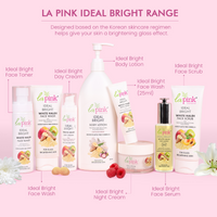 La Pink Ideal Bright Face Serum With White Haldi & Sea Lettuce Flakes for Brightened Glass Skin Pack of 2