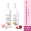 La Pink Ideal Bright Body Lotion With White Haldi & Lily Flower for Brightened Glass Skin Pack of 2
