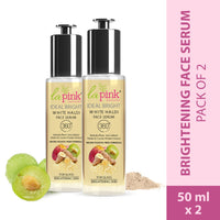 La Pink Ideal Bright Face Serum With White Haldi & Sea Lettuce Flakes for Brightened Glass Skin Pack of 2