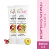 La Pink Ideal Bright Face Wash With White Haldi & Kakadu Plum for Brightened Glass Skin Pack of 2