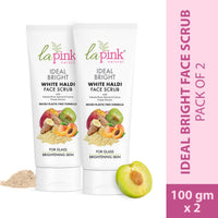 La Pink Ideal Bright Face Scrub With White Haldi & Kakadu Plum for Brightened Glass Skin Pack of 2