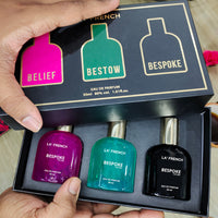 La French Belief Bestow & Bespoke Gift Set Perfume for men 3 x 30 ml