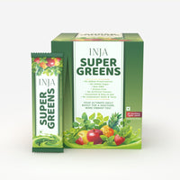 INJA Super Greens |Complete Daily Greens for Men & Women | 40+ Vitamins, Minerals Superfoods, Adaptogens & Antioxidants for Immunity, Energy, Detox, Gut Health