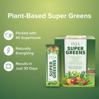 INJA Super Greens |Complete Daily Greens for Men & Women | 40+ Vitamins, Minerals Superfoods, Adaptogens & Antioxidants for Immunity, Energy, Detox, Gut Health