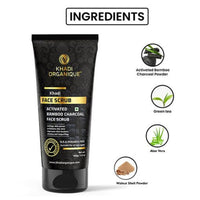 Khadi Organique Activated Bamboo Charcoal Face Scrub 100 gm