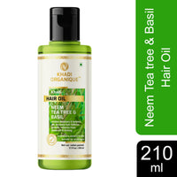 Khadi Organique Neem, Tea Tree & Basil Hair Oil 210 ml