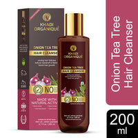 Khadi Organique Onion Tea Tree Hair Cleanser 200 ml