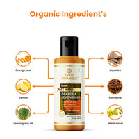 Khadi Organique Orange & Lemongrass Natural Face Wash 210 ml