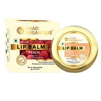 Khadi Organique Peach Lip Balm Suitable For Dry or Chapped Lips 5 gm