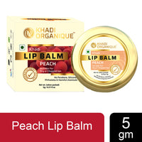 Khadi Organique Peach Lip Balm Suitable For Dry or Chapped Lips 5 gm