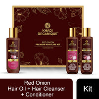 Khadi Organique Red Onion Premium Hair Care Kit