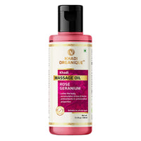 Khadi Organique Rose Geranium Massage Oil 210 ml