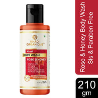 Khadi Organique Rose & Honey Body Wash 210 ml