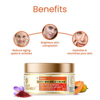 Khadi Organique Anti Wrinkle Cream With Saffron & Papaya 50 gm