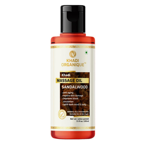 Khadi Organique Sandalwood Massage Oil 210 ml