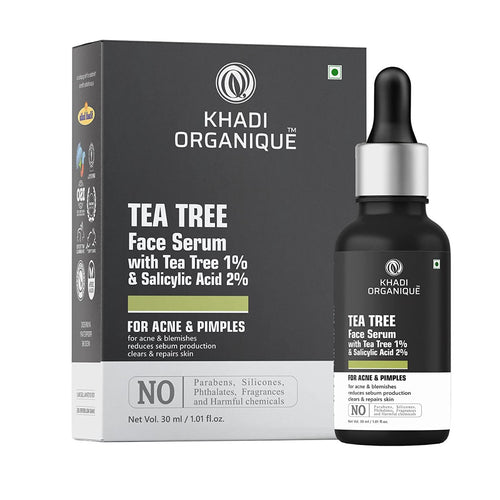 Khadi Organique Tea Tree Face Serum With Tea Tree 1% & Salicylic Acid 2% 30 ml