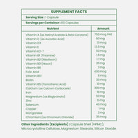 Leeforia Women’s Multivitamin 60 Capsules | Plant-Based with Biotin, Zinc, Vitamin C & D3 | Immunity, Hair, Skin & Bone Support