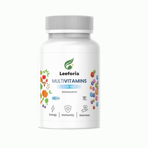 Leeforia Multivitamin for Men 30 Veg Capsules | Zinc, Magnesium, Vitamins B, C, A & E | Energy, Immunity & Wellness