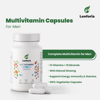 Leeforia Multivitamin for Men 30 Veg Capsules | Zinc, Magnesium, Vitamins B, C, A & E | Energy, Immunity & Wellness