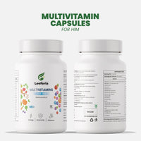 Leeforia Multivitamin for Men 30 Veg Capsules | Zinc, Magnesium, Vitamins B, C, A & E | Energy, Immunity & Wellness