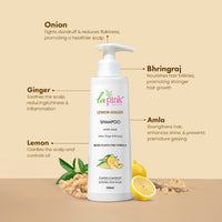 La Pink Lemon Ginger Shampoo with White Haldi to Control Dandruff & Soothe Itchy Scalp 250 ml