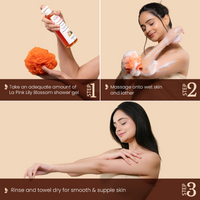 La Pink Lily Blossom Shower Gel with White Haldi for Soothing and Calming Skin Pack of 2