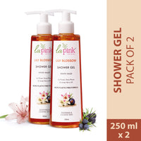 La Pink Lily Blossom Shower Gel with White Haldi for Soothing and Calming Skin Pack of 2