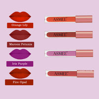 Asmee Liquid Lipstick Orange Lily | Maroon Petunia | Iris Purple | Fire Opal