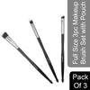 Majestique Tri Makeup Brush Set with Pouch Kit