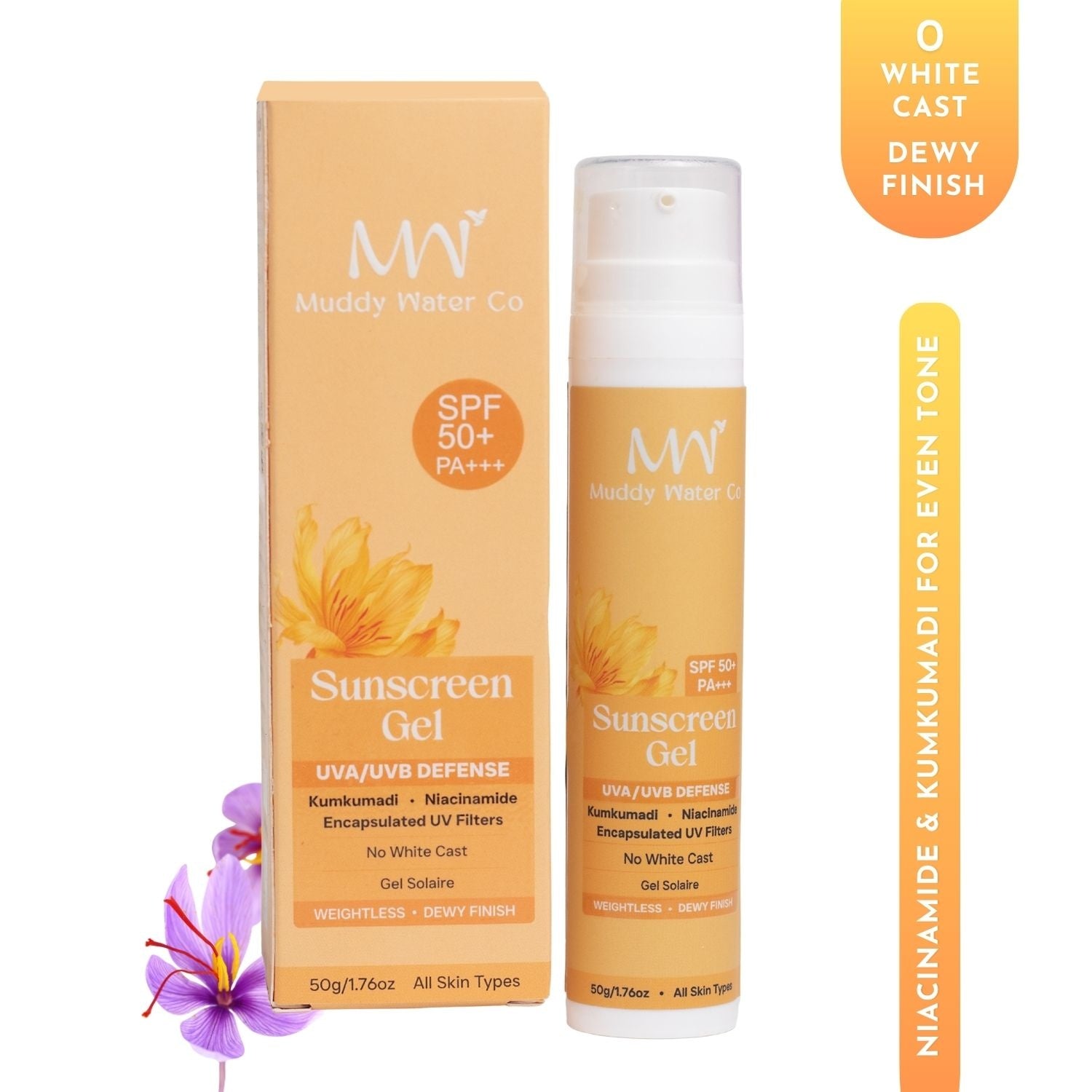 MUDDY WATER CO Sunscreen GEL Hybrid SPF 50+ PA+++ 50g - 1