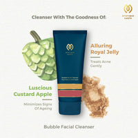 Mystique Earth Bubble Facial Cleanser Royal Jelly And Custard Apple 200 ml