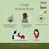 Neeta Fashion Color Kit Permanent Hair Color Dark Brown 3.0