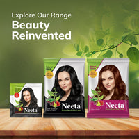Neeta Henna Powder for Hair Color with Amla, Shikakai, Heena & Aloe Vera for Smooth, Natural Brown Hair 15g per Pack, 10 Packs