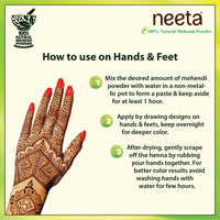 Neeta 100% Natural Henna Powder 250g Rich Brown for Hair, Hands & Feet